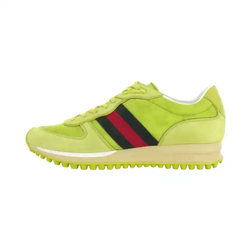 GUCCI Re Motion Suede Low top Casual Shoes Men's Green