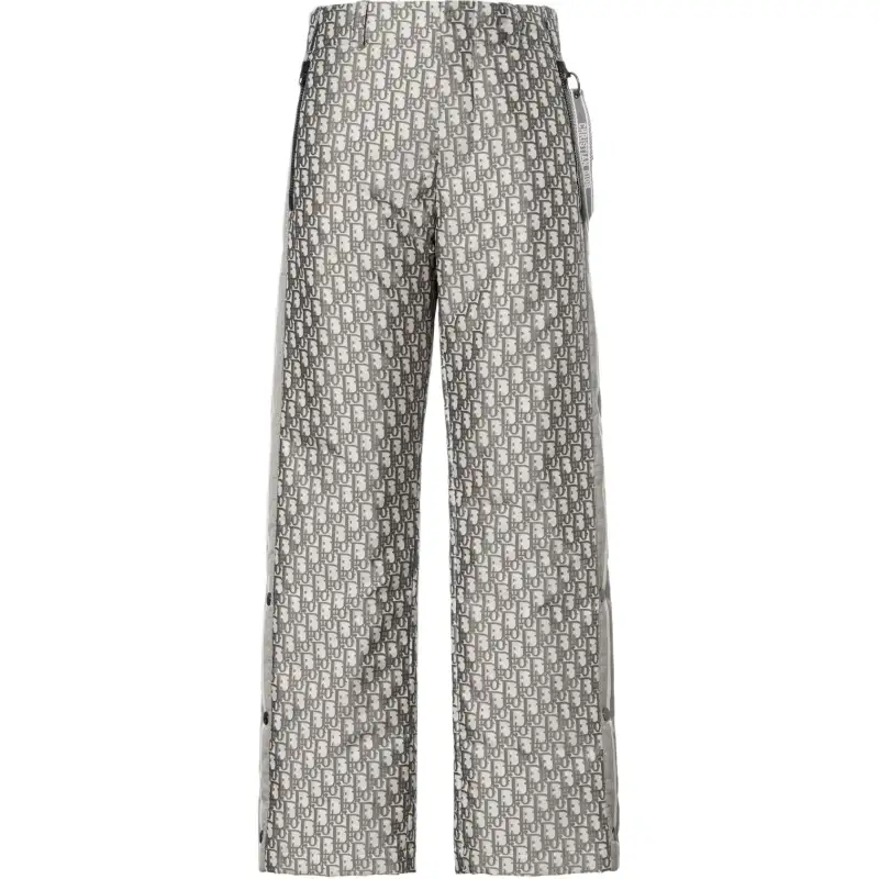 DIOR Casual Pants Unisex Gray Moderate Straight Fit Pants
