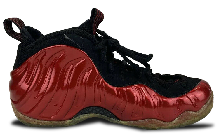 Мужские кроссовки Nike Foamposite One (красный / белый / черный) — Красный / белый / чёрный — фото 2