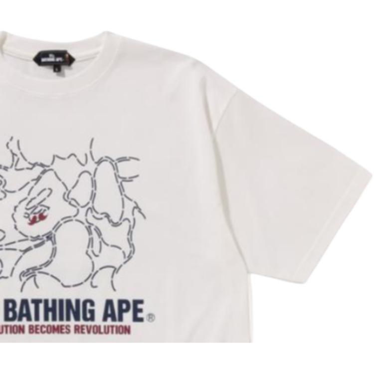 Мужская футболка A BATHING APE A BATHING APE SS25 T (черная с камуфляжем) — фото 9