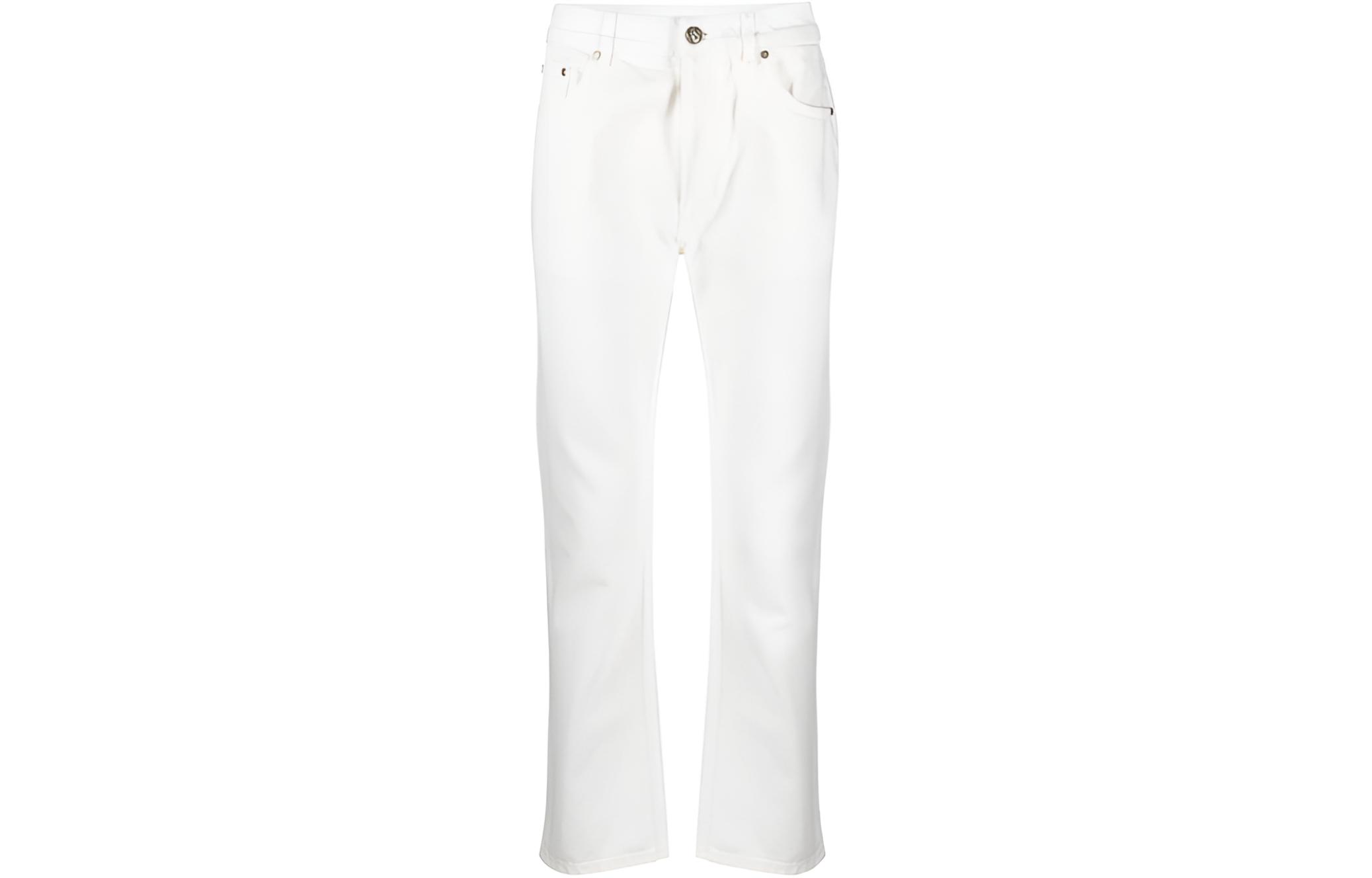 Мужские штаны PALM ANGELS Denim Pants (белые)
