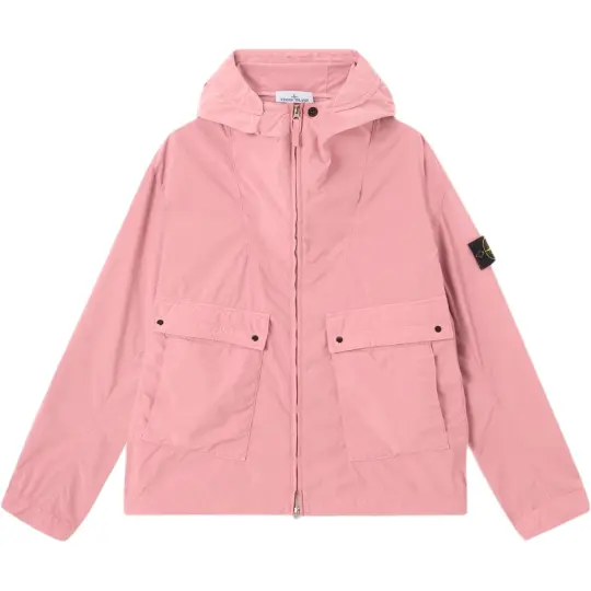 STONE ISLAND SS26 классическая куртка с капюшоном и длинными рукавами на двусторонней молнии с логотипом, одинаковый стиль для мужчин и женщин
