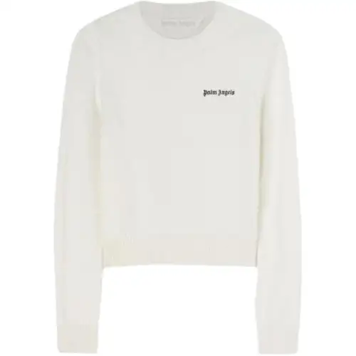 Palm Angels logo-embroidered crew-neck jumper