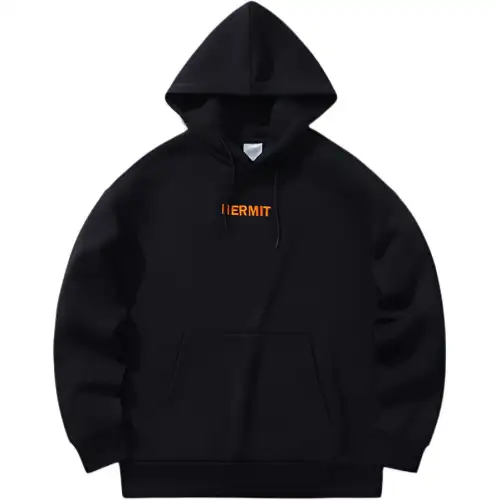 Li Ning Sweatshirts Men's New Standard Black Orange Hooded Non Detachable Moderate Regular