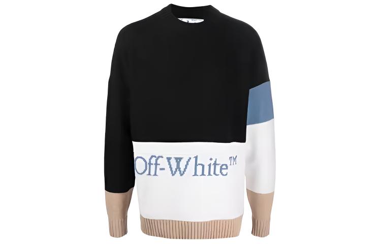 OFF WHITE Sweaters Men's Black Crew Neck Moderate Other