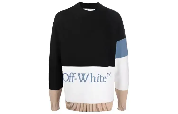OFF WHITE Sweaters Men's Black Crew Neck Moderate Other