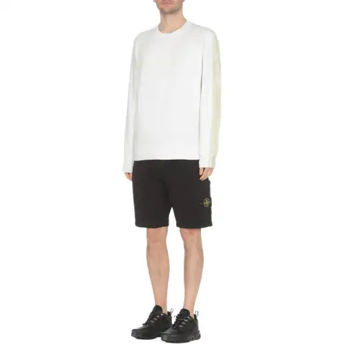 STONE ISLAND Logo Printed Crewneck Sweatshirt