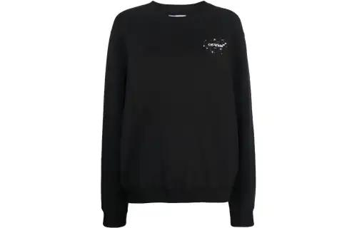 OFF-WHITE Bling Stars Arrow cotton sweatshirt