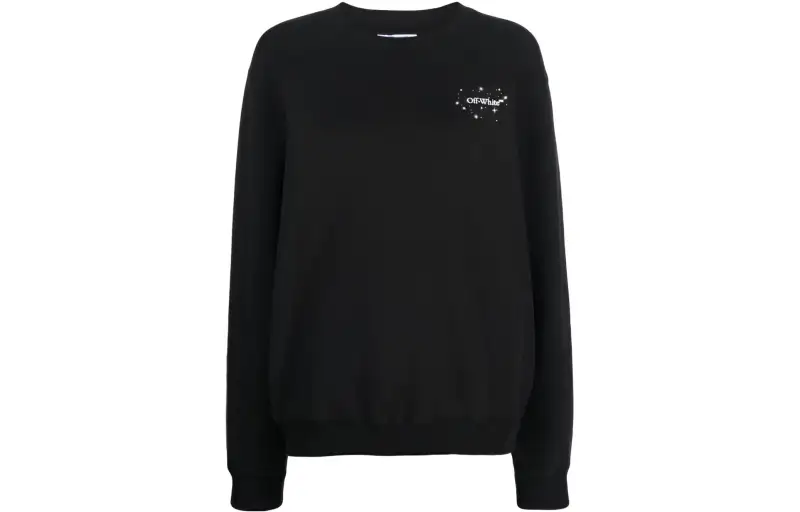 OFF-WHITE Bling Stars Arrow cotton sweatshirt