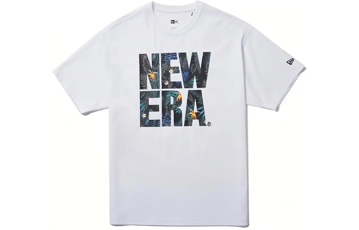 New Era T-Shirts Unisex White Crew Neck Moderate Straight Fit