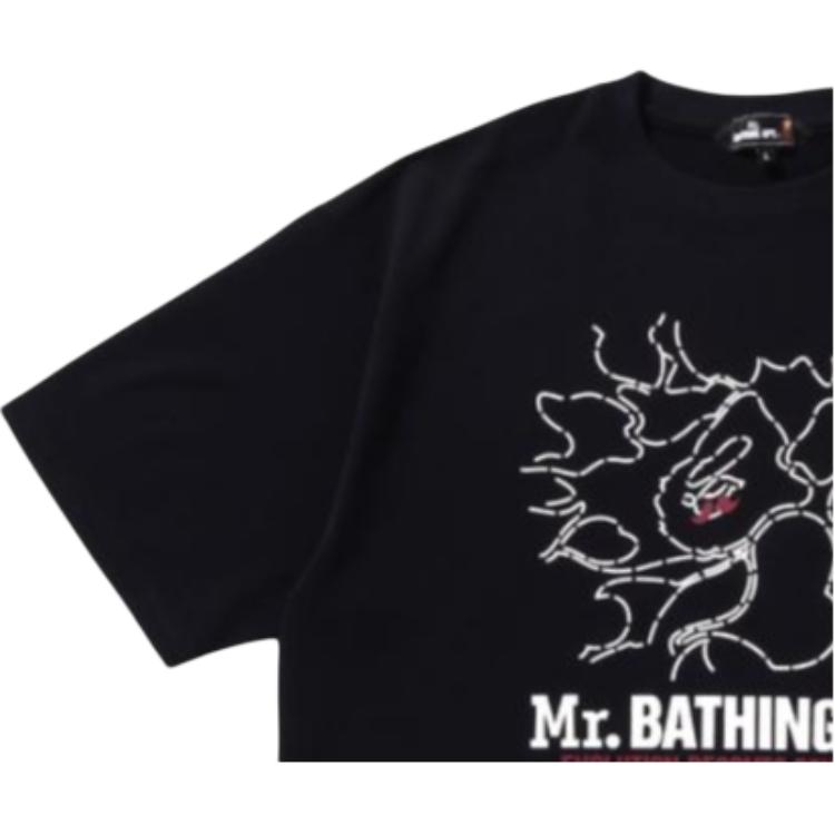 Мужская футболка A BATHING APE A BATHING APE SS25 T (черная с камуфляжем) — фото 4