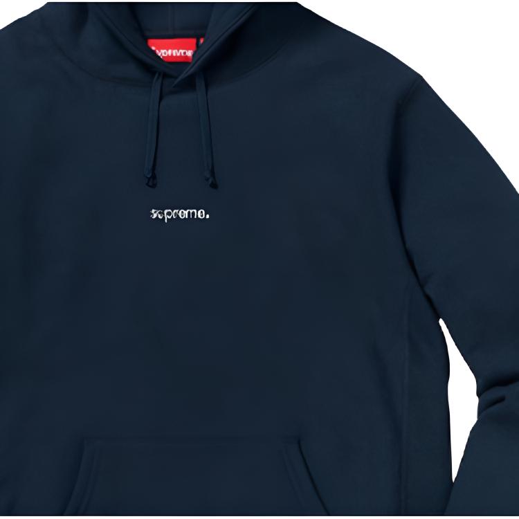 Худи Supreme FW18 Trademark Hooded Sweatshirt Navy (темно-синее) — фото 2