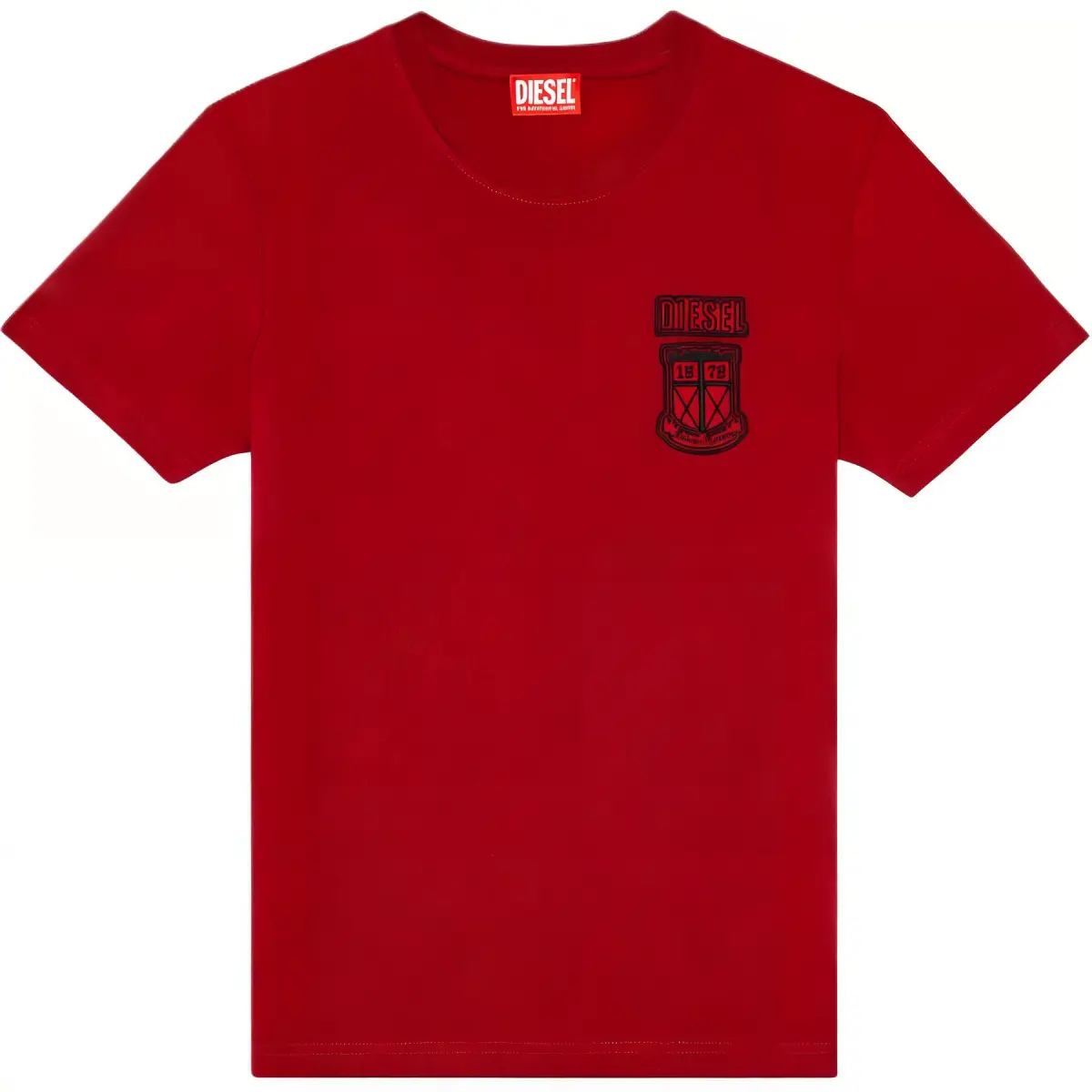 DIESEL T-Shirts Men's Red Crew Neck