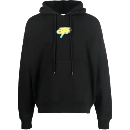 OFF-WHITE logo-print drawstring hood