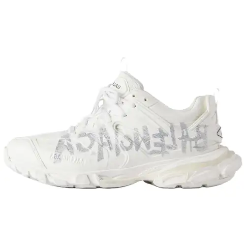 Balenciaga Track Nail Polish Low top Chunky Sneakers Women's White