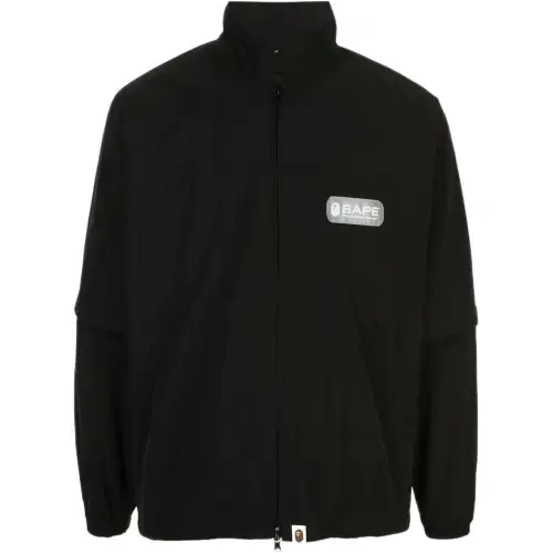 A BATHING APE Bape Logo Detachable Sleeve Long Sleeve Jacket Men's