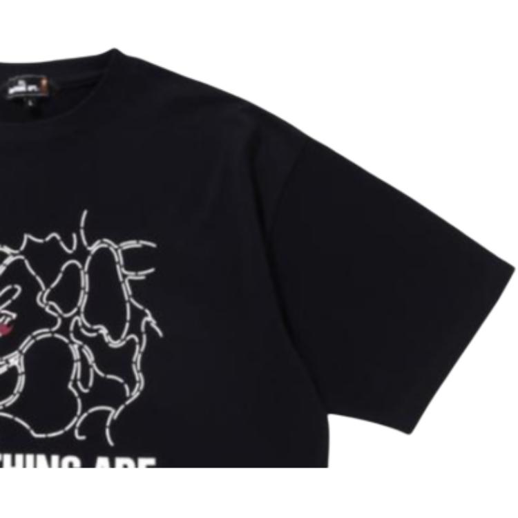 Мужская футболка A BATHING APE A BATHING APE SS25 T (черная с камуфляжем) — фото 3