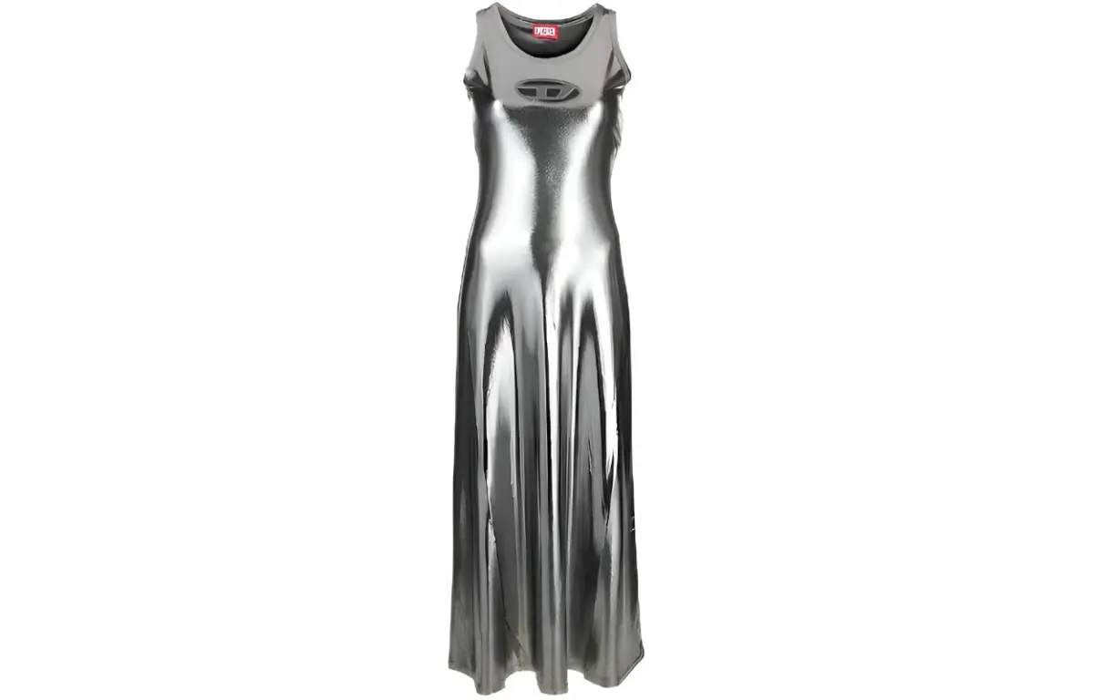 DIESEL SS24 Sleeveless Dress Women's Silver