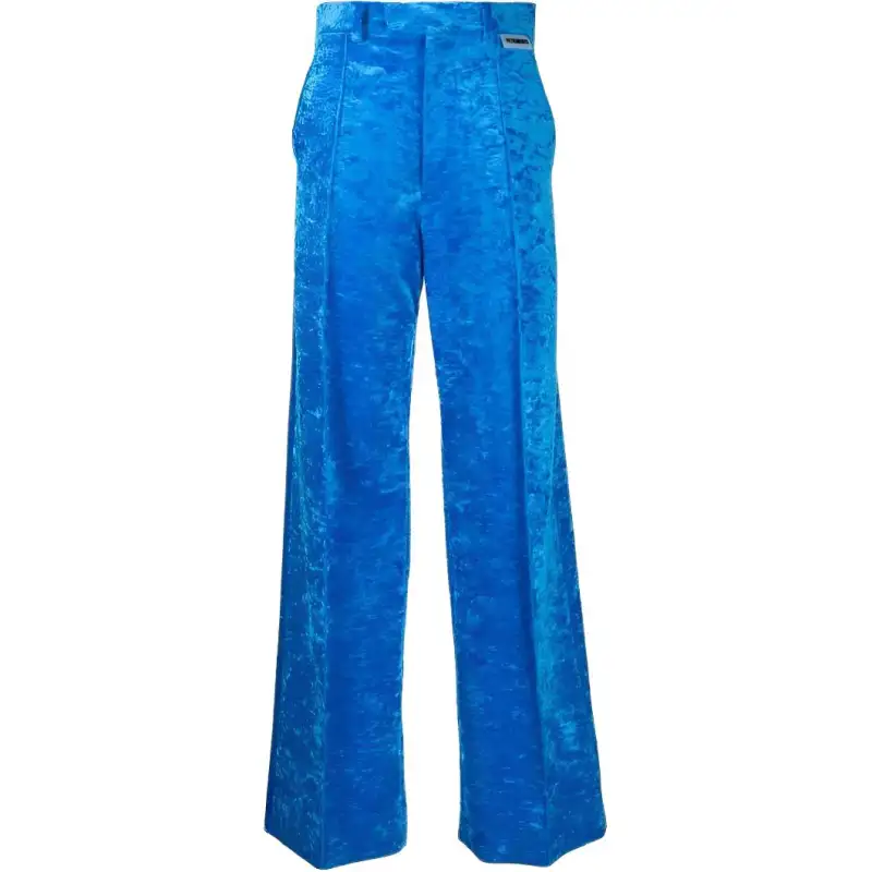 Vetements velvet high-waisted trousers