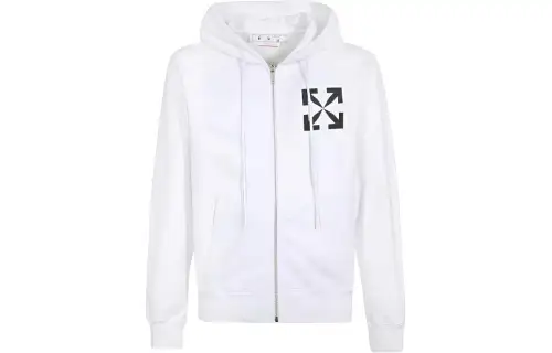 OFF WHITE Single Arrow Slim Zip Hoodie