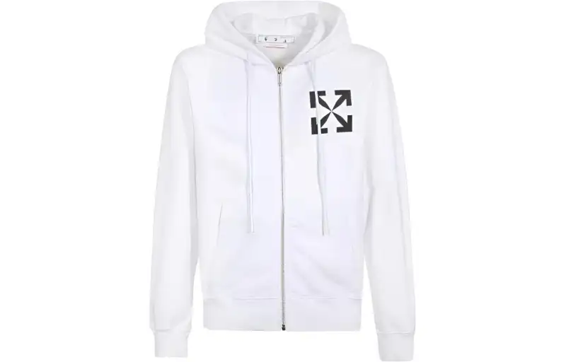 OFF WHITE Single Arrow Slim Zip Hoodie