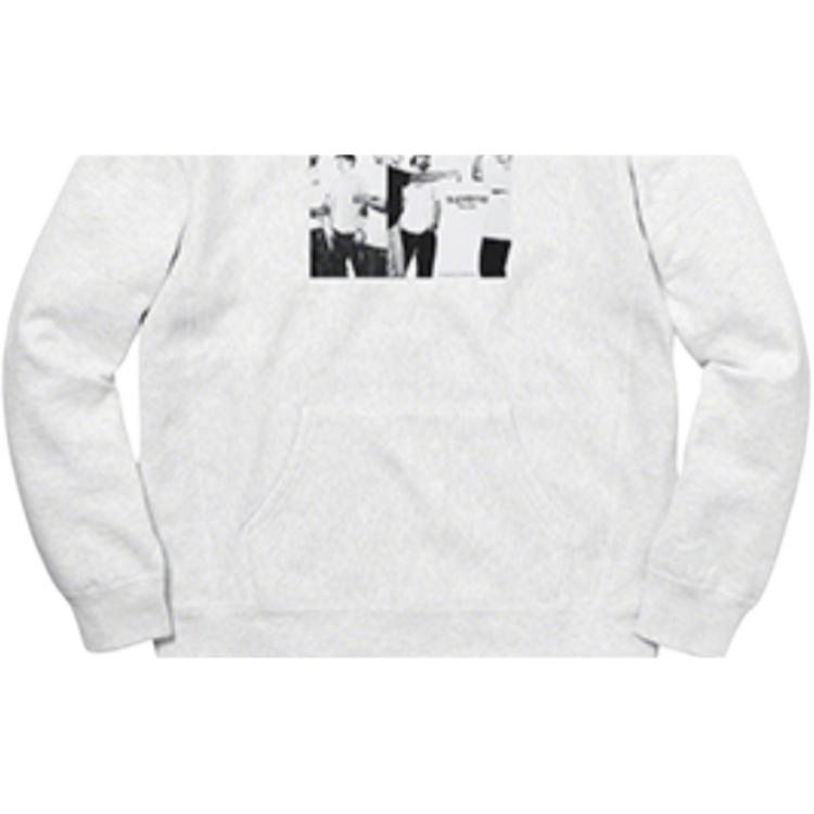 Худи Supreme SS19 Classic Ad Hooded Sweatshirt (серое) — фото 4