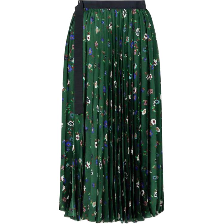 Женское платье Sacai Belted Grosgrain-Trimmed (черное)