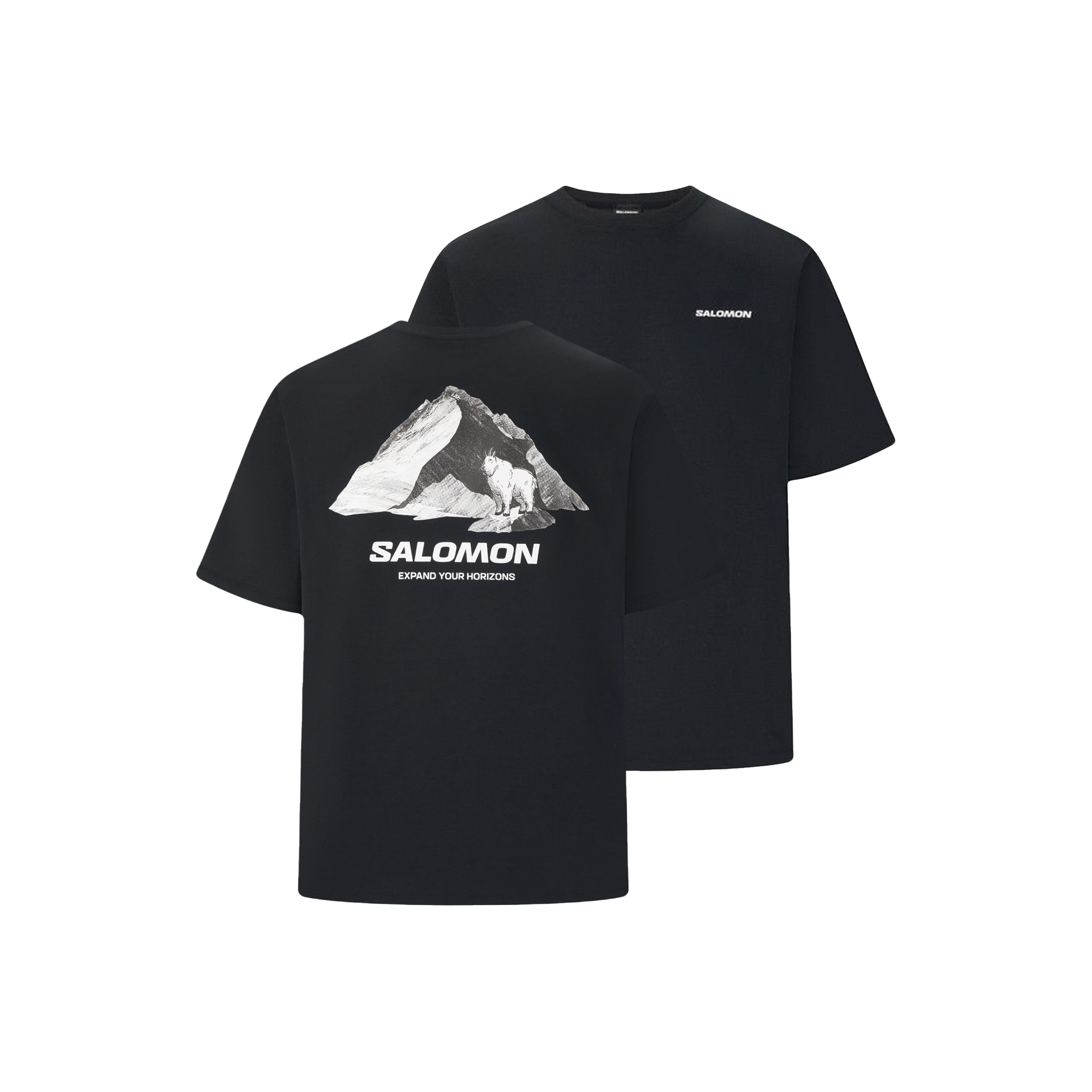 Мужская футболка Salomon MOUNTAIN GOAT (черная)