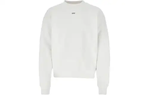 Off- embroidered-logo cotton sweatshirt