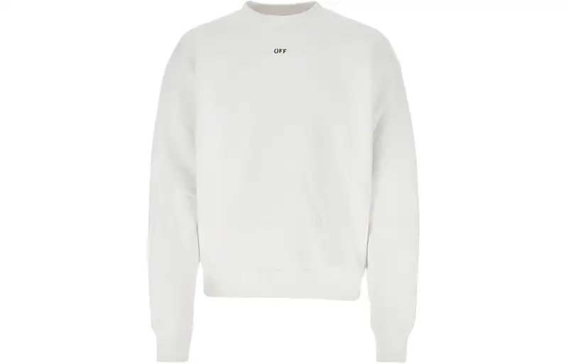 Off- embroidered-logo cotton sweatshirt