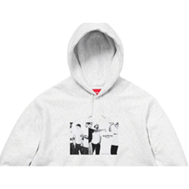 Худи Supreme SS19 Classic Ad Hooded Sweatshirt (серое) — фото 2