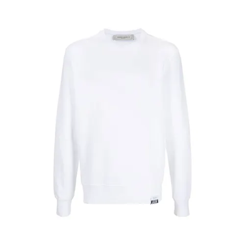 Golden Goose Sweatshirts Men's White Crew Neck Moderate Regular
