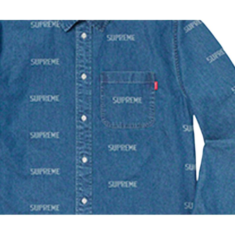 Унисекс рубашка Supreme SS19 (синий) — фото 4