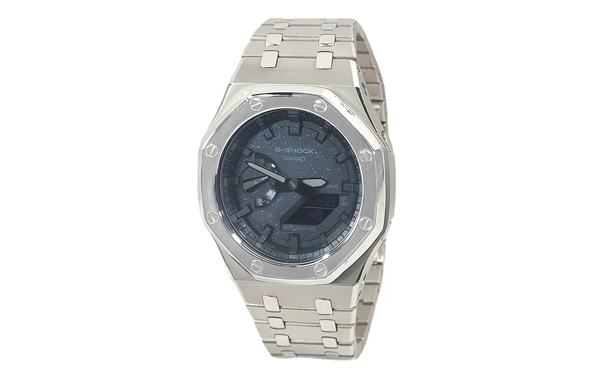 CASIO Custom Collection Quartz Movement Stainless Steel Strap Watch Men's Watches Black Dial