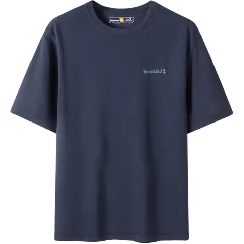 Timberland T-Shirts Men's Dark Sapphire/433 Crew Neck Moderate