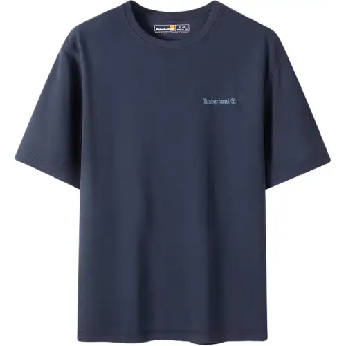 Timberland T Shirts Men's Dark Sapphire/433 Crew Neck Moderate