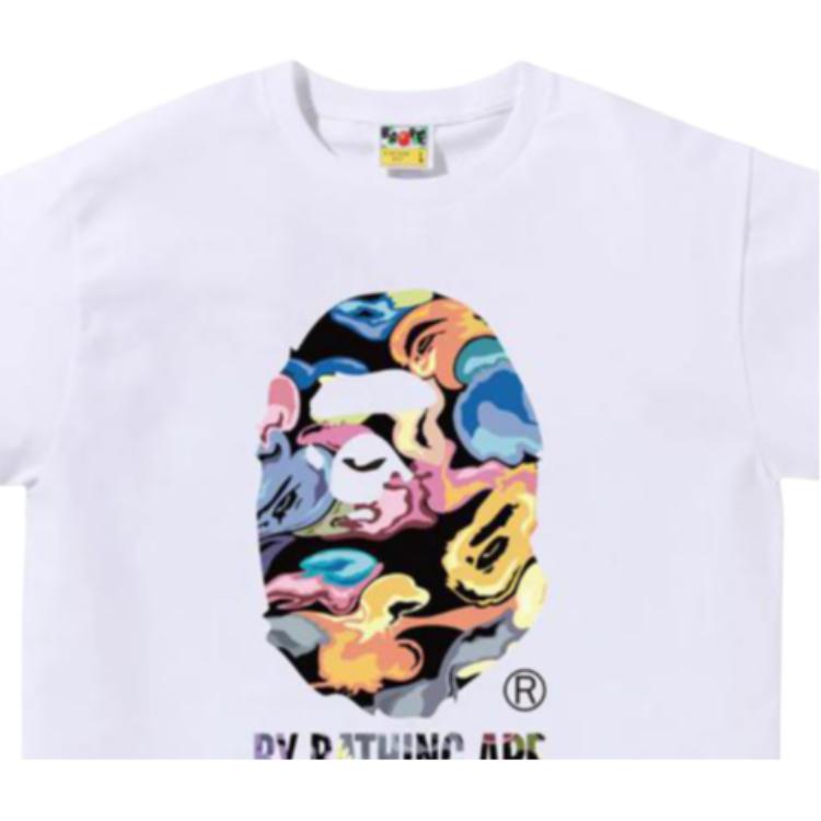 Мужская футболка A BATHING APE A BATHING APE ART CAMO FW25 T (бело-зеленая) — фото 2