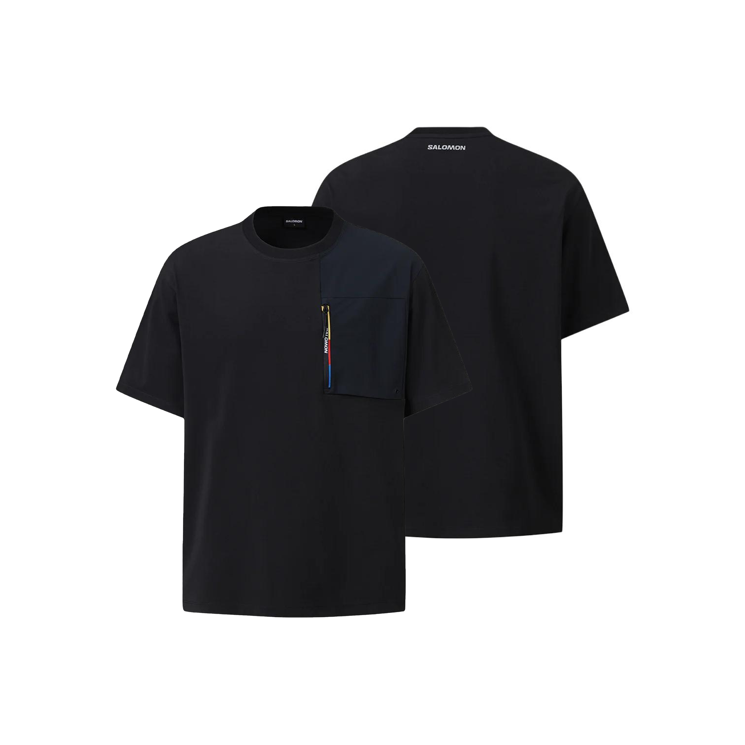 Мужская футболка Salomon UNI RACE FLAG (черная)