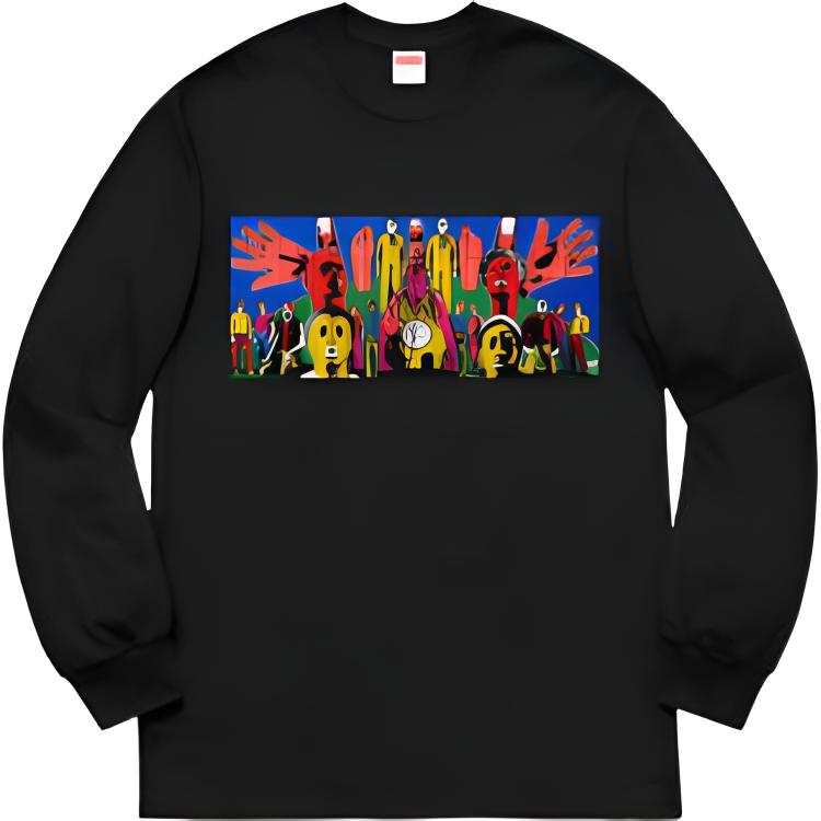 Лонгслив Supreme Gilbert x George DEATH AFTER LIFE (черный)