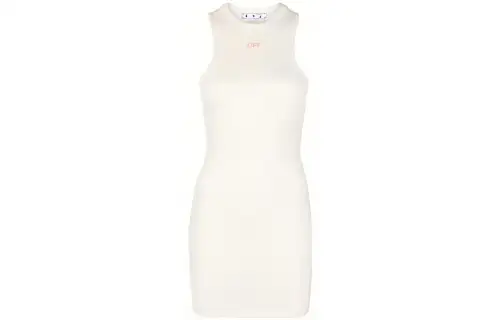 OFF-WHITE Sleek Rowing logo-print minidress