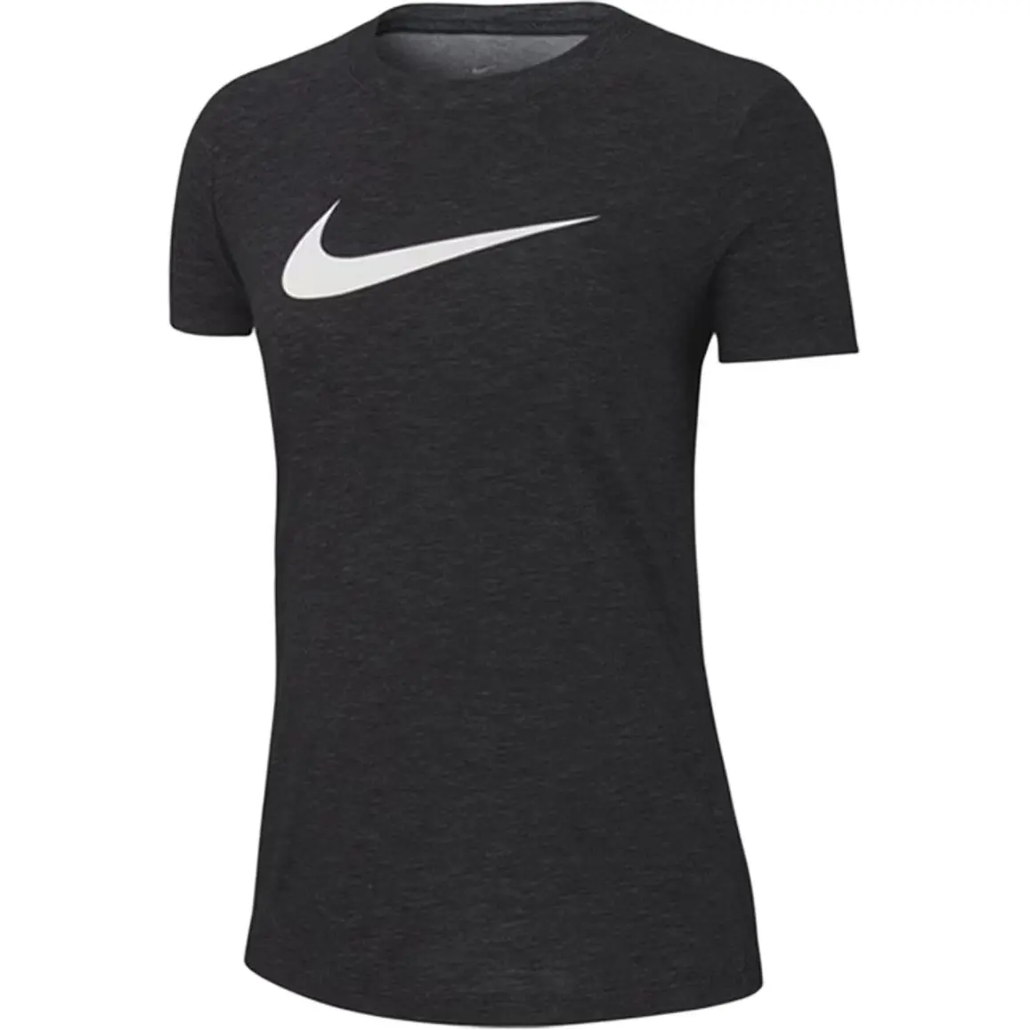 Nike T-Shirts Women's Dark Gray Crew Neck Moderate Nipped-in Waist
