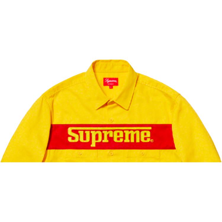 Рубашка Supreme SS19 (желтая) — фото 5