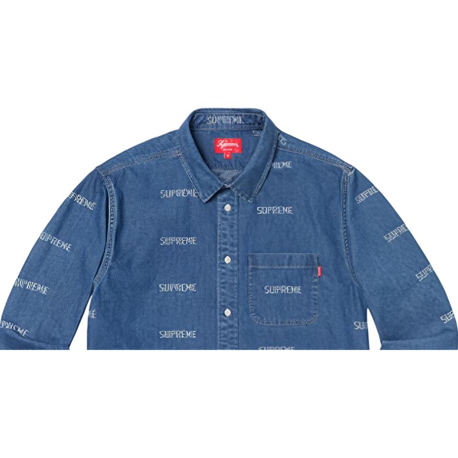 Унисекс рубашка Supreme SS19 (синий) — фото 5