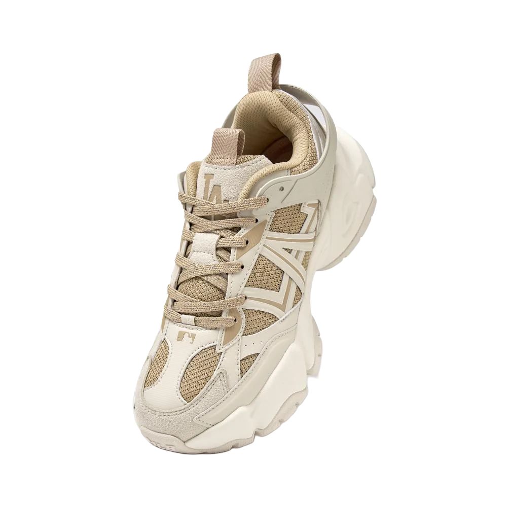 MLB Los Angeles Dodgers Textile, Synthetic Leather Height Increasing Low top Casual Running Shoes Unisex White