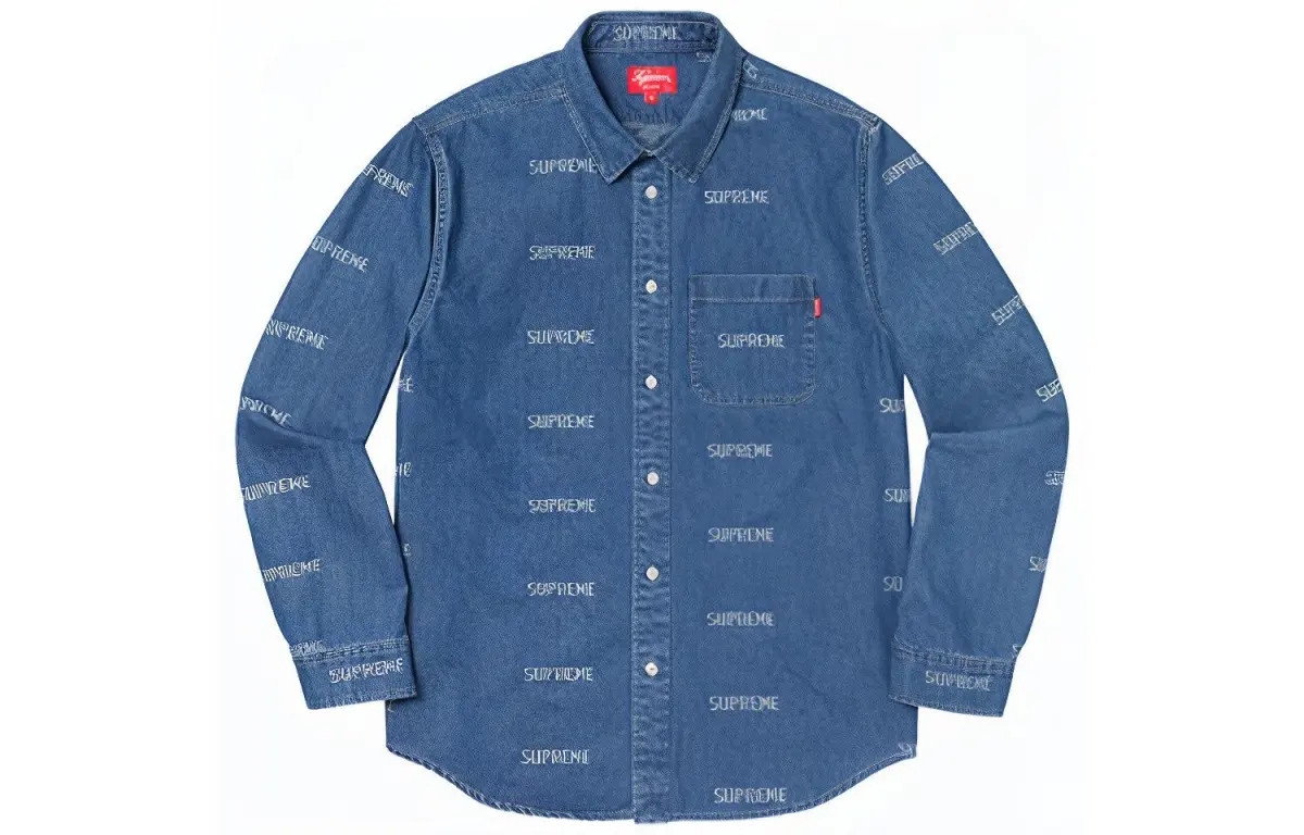 Supreme Logo Denim Shirt