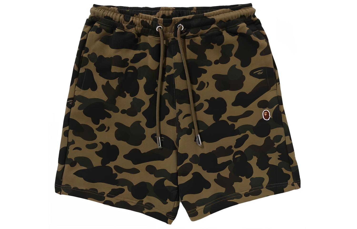 Мужские шорты A BATHING APE камуфляжные (зеленые)