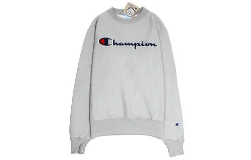 Champion Sweatshirt US Version Unisex Light Gray