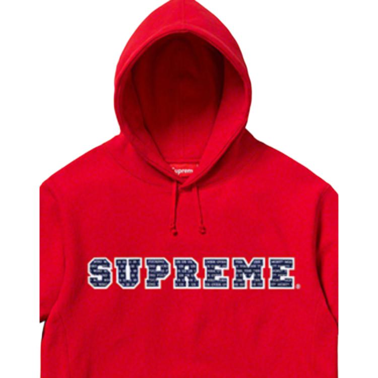 Худи Supreme FW19 Week 1 The Most Hooded Sweatshirt (красное) — фото 2