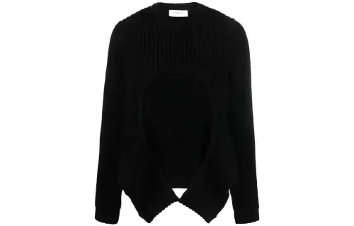 OFF-WHITE layered ribbed-knit jumper