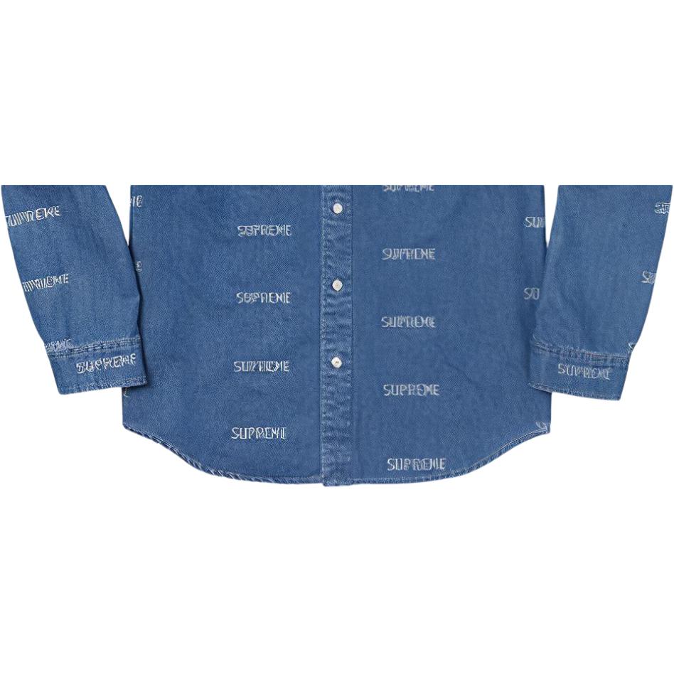 Унисекс рубашка Supreme SS19 (синий) — фото 2